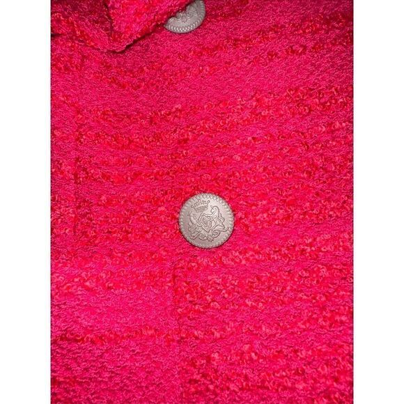 Nic + Zoe Textured Femme Knit Jacket Blazer Bright Rose Women's Size XL NWT $198 - Picture 6 of 7